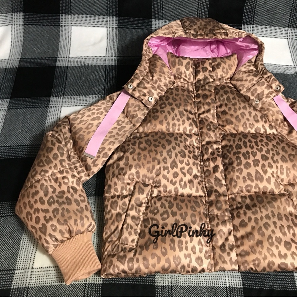 PINK Victoria's Secret Leopard Print Marshmallow Puffer Jacket NEW XS-XXL - Picture 2 of 14